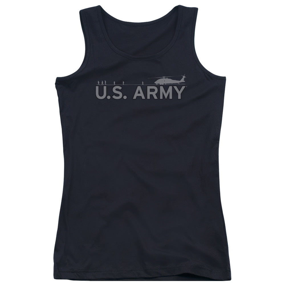 Army Helicopter Womens Tank Top Shirt Black