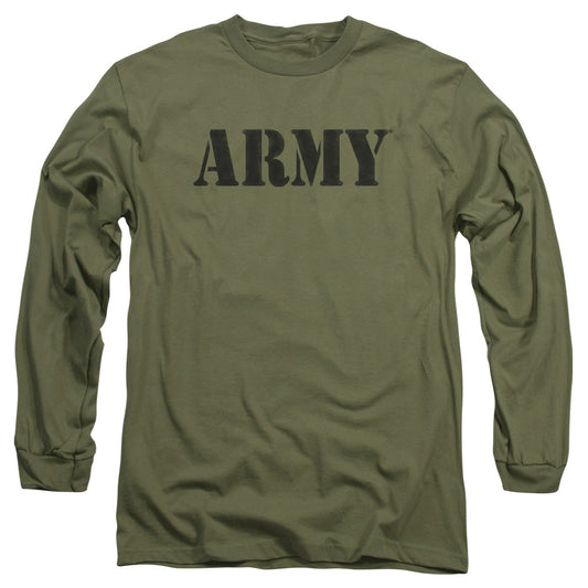 Army Army Mens Long Sleeve Shirt Military Green Officially Licensed