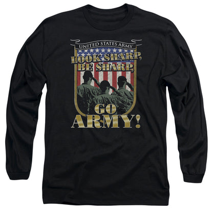 Army Go Army Mens Long Sleeve Shirt Black Officially Licensed