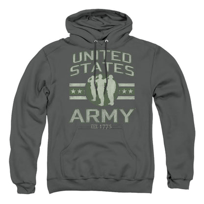Army United States Army Mens Hoodie Charcoal Officially Licensed