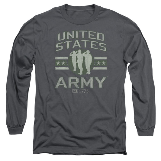 Army United States Army Mens Long Sleeve Shirt Charcoal Officially Licensed