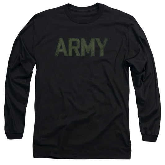 Army Type Mens Long Sleeve Shirt Black Officially Licensed
