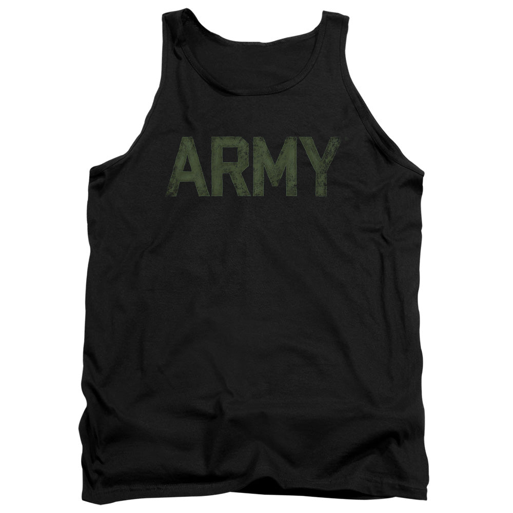 Army Type Mens Tank Top Shirt Black