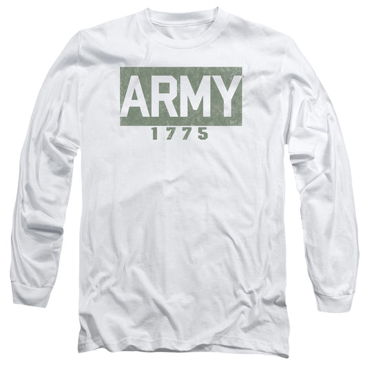 Army Block Mens Long Sleeve Shirt White Officially Licensed