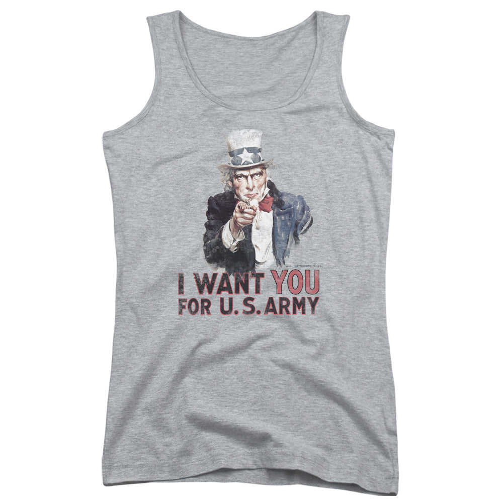 Army I Want You Womens Tank Top Shirt Athletic Heather