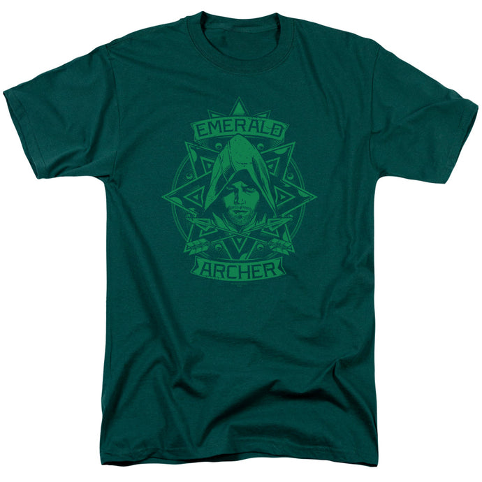 Arrow Archer Illustration Mens T Shirt Hunter Green