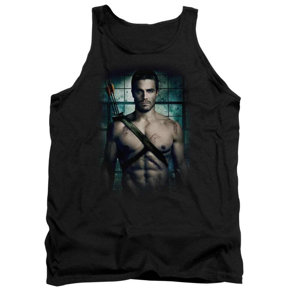 Arrow Shirtless Mens Tank Top Shirt Black