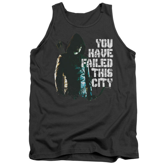 Arrow You Have Failed Mens Tank Top Shirt Charcoal