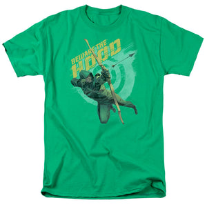 Arrow Beware Mens T Shirt Kelly Green