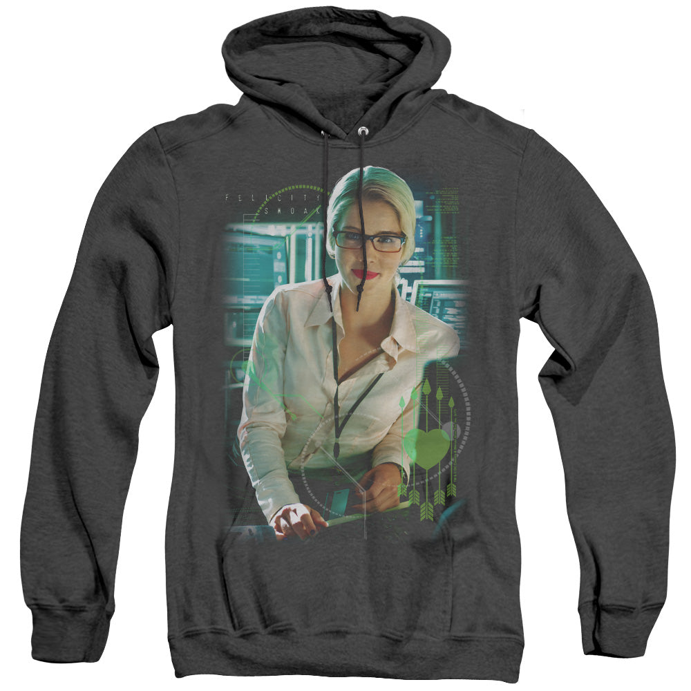 Arrow Felicity Oak Heather Mens Hoodie Black Officially Licensed