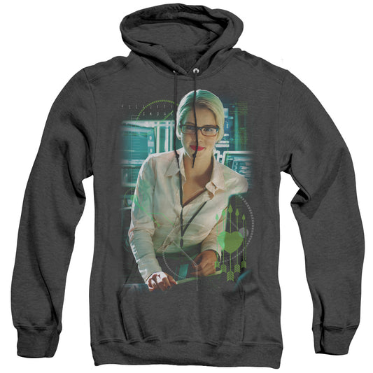 Arrow Felicity Oak Mens Heather Hoodie Black Officially Licensed