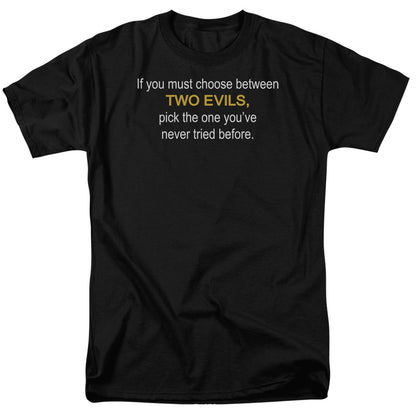 Two Evils Mens T Shirt Black Officially Licensed