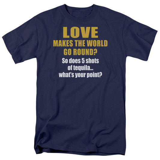 World Go Round Mens T Shirt Navy