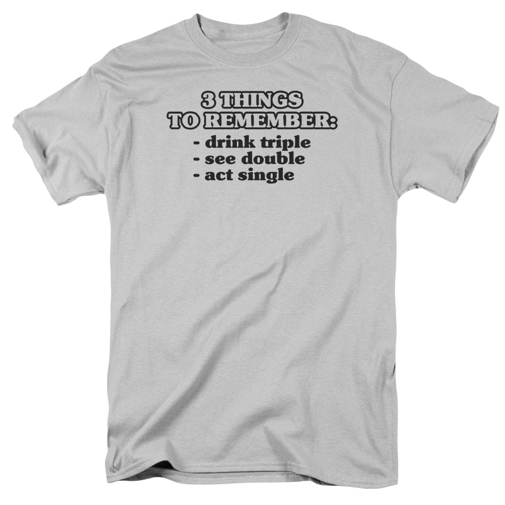 3 Things Mens T Shirt Silver