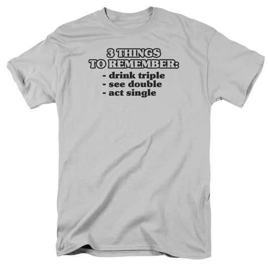 3 Things Mens T Shirt Silver