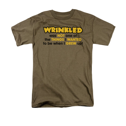 Wrinkled Mens T Shirt Safari Green