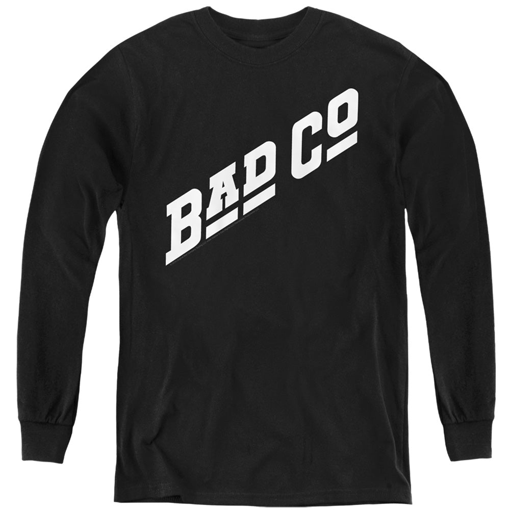 Bad Company Bad Co Logo Long Sleeve Kids Youth T Shirt Black