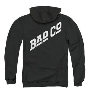 Bad Company Bad Co Logo Back Print Zipper Mens Hoodie Black