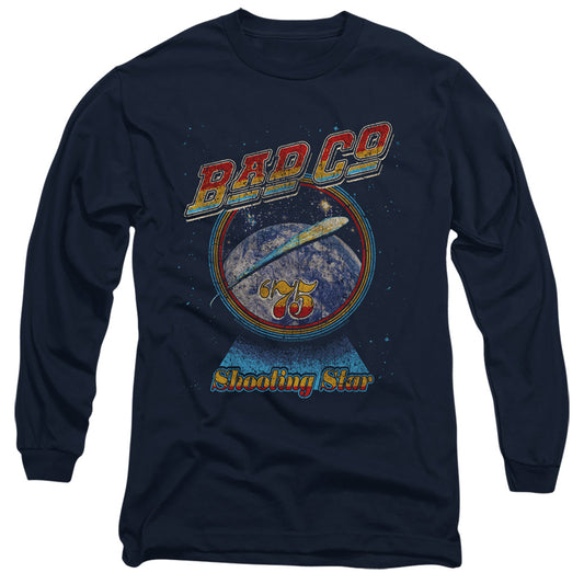 Bad Company Shooting Star Mens Long Sleeve Shirt Navy Blue