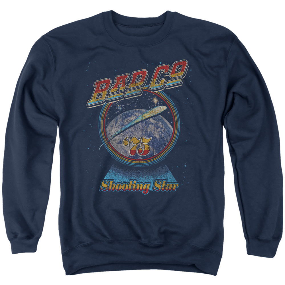 Bad Company Shooting Star Mens Crewneck Sweatshirt Navy Blue