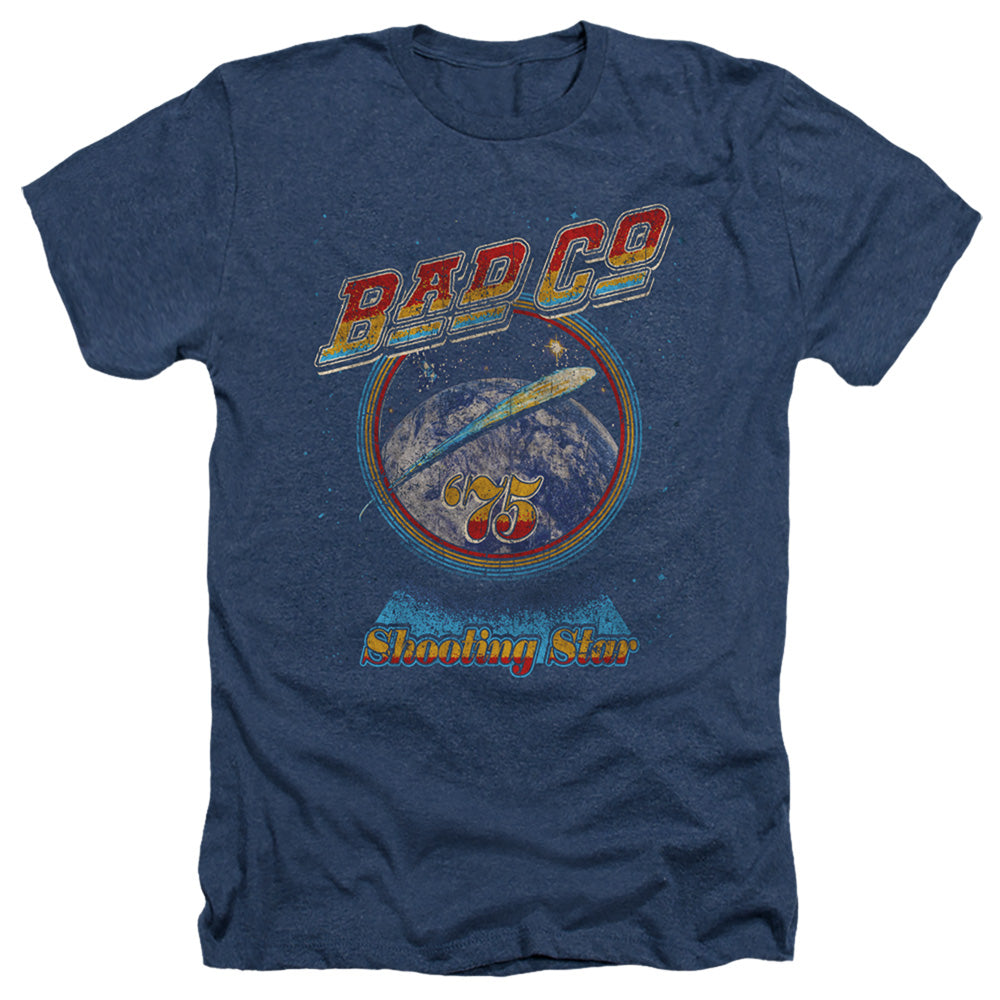 Bad Company Shooting Star Heather Mens T Shirt Navy Blue