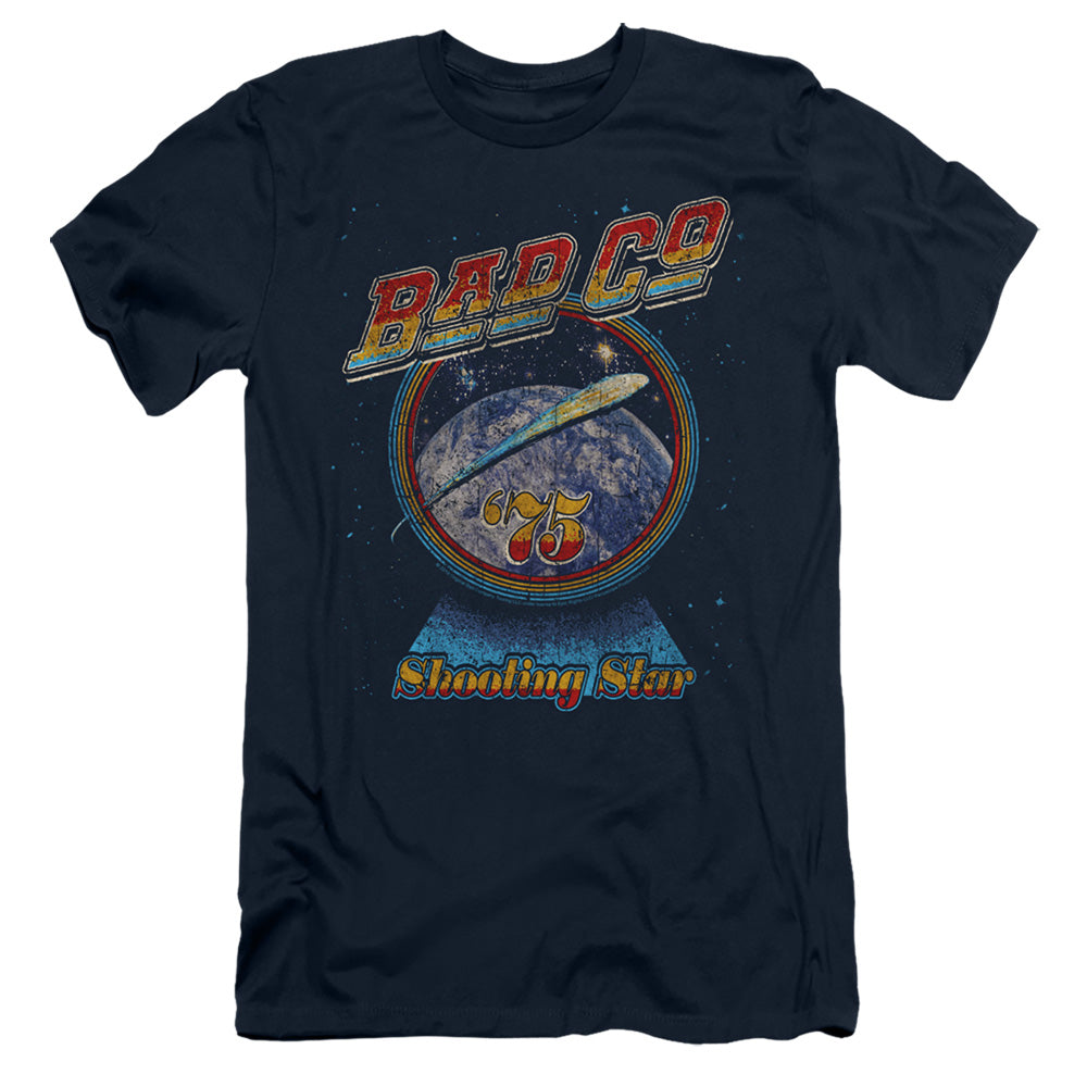 Bad Company Shooting Star Slim Fit Mens T Shirt Navy Blue