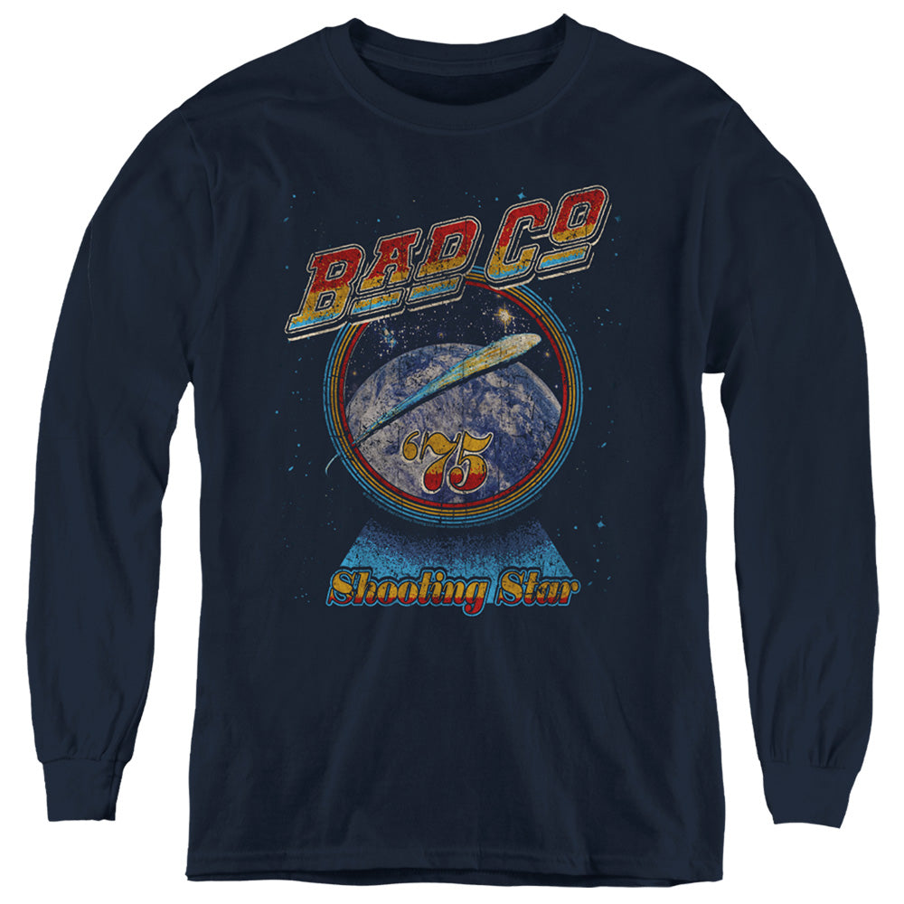 Bad Company Shooting Star Long Sleeve Kids Youth T Shirt Navy Blue