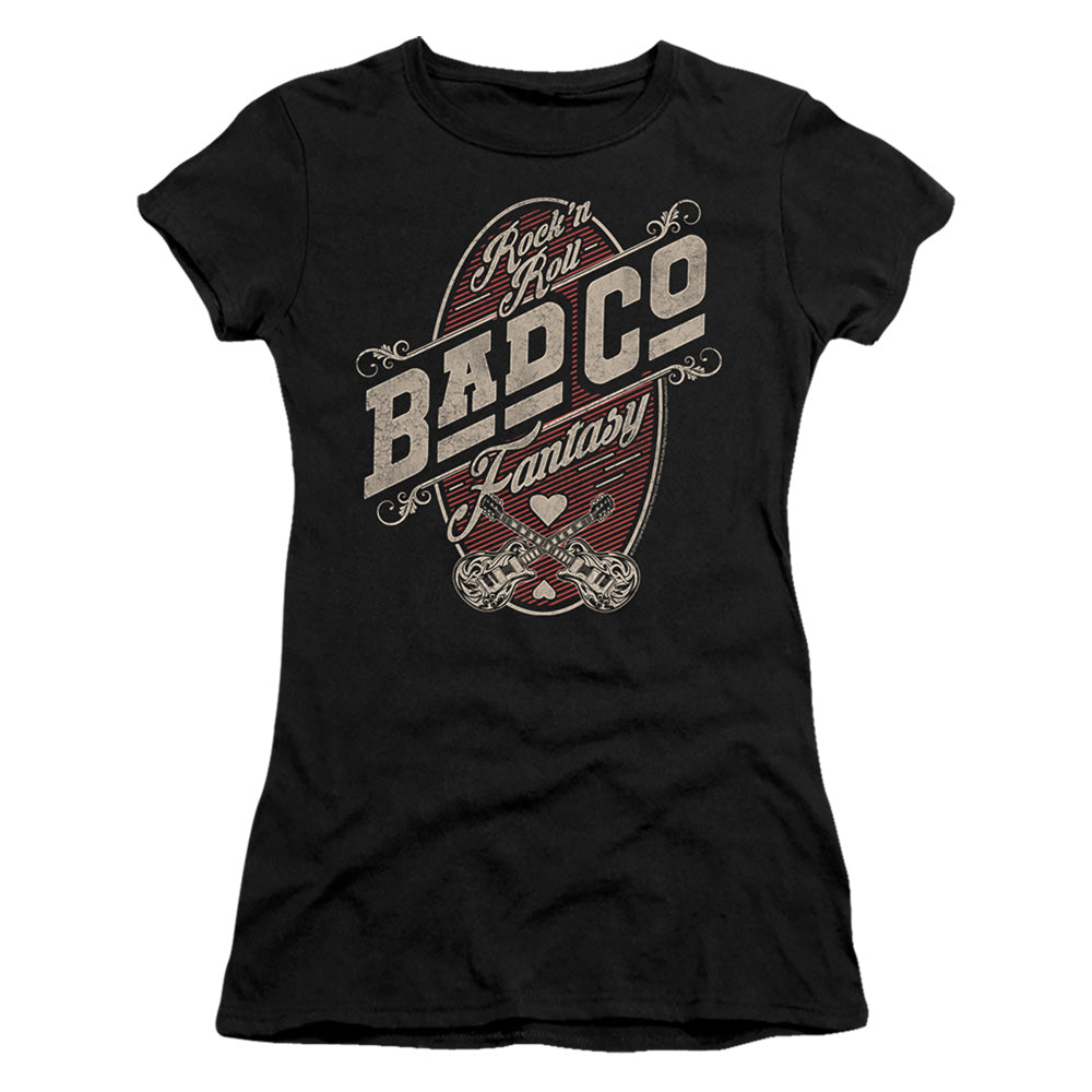 Bad Company Fantasy Junior Sheer Cap Sleeve Womens T Shirt Black