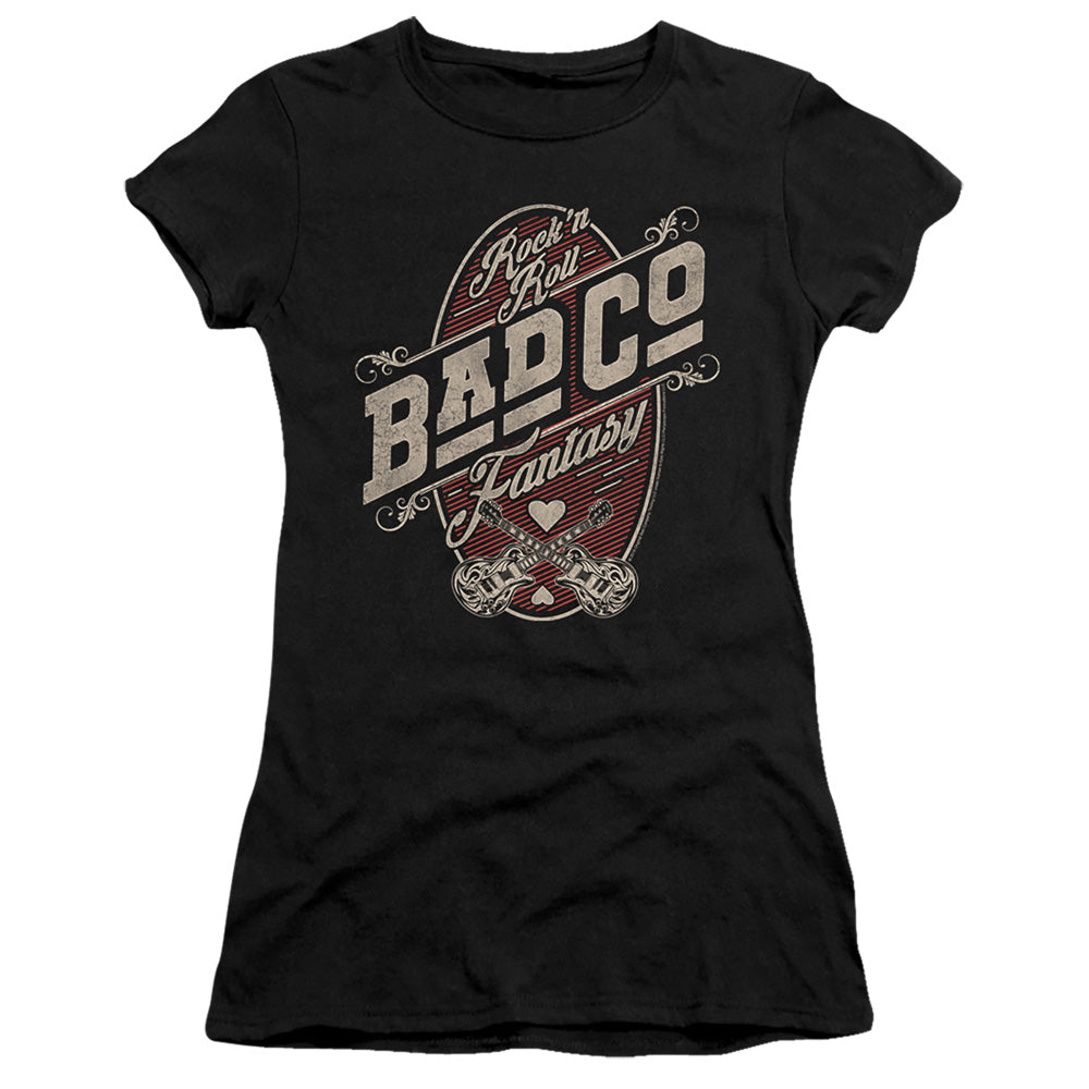 Bad Company Fantasy Junior Sheer Cap Sleeve Premium Bella Canvas Womens T Shirt Black