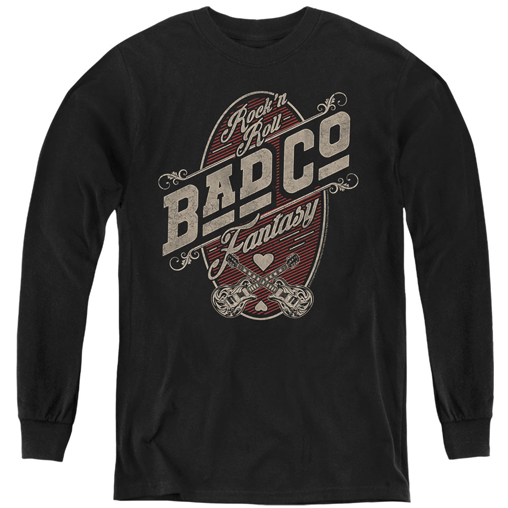 Bad Company Fantasy Long Sleeve Kids Youth T Shirt Black