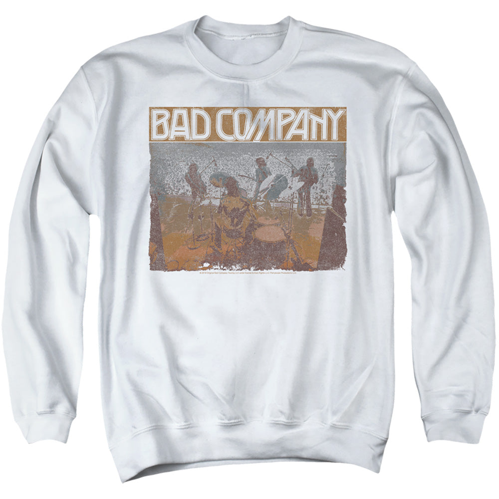 Bad Company Swan Song Mens Crewneck Sweatshirt White