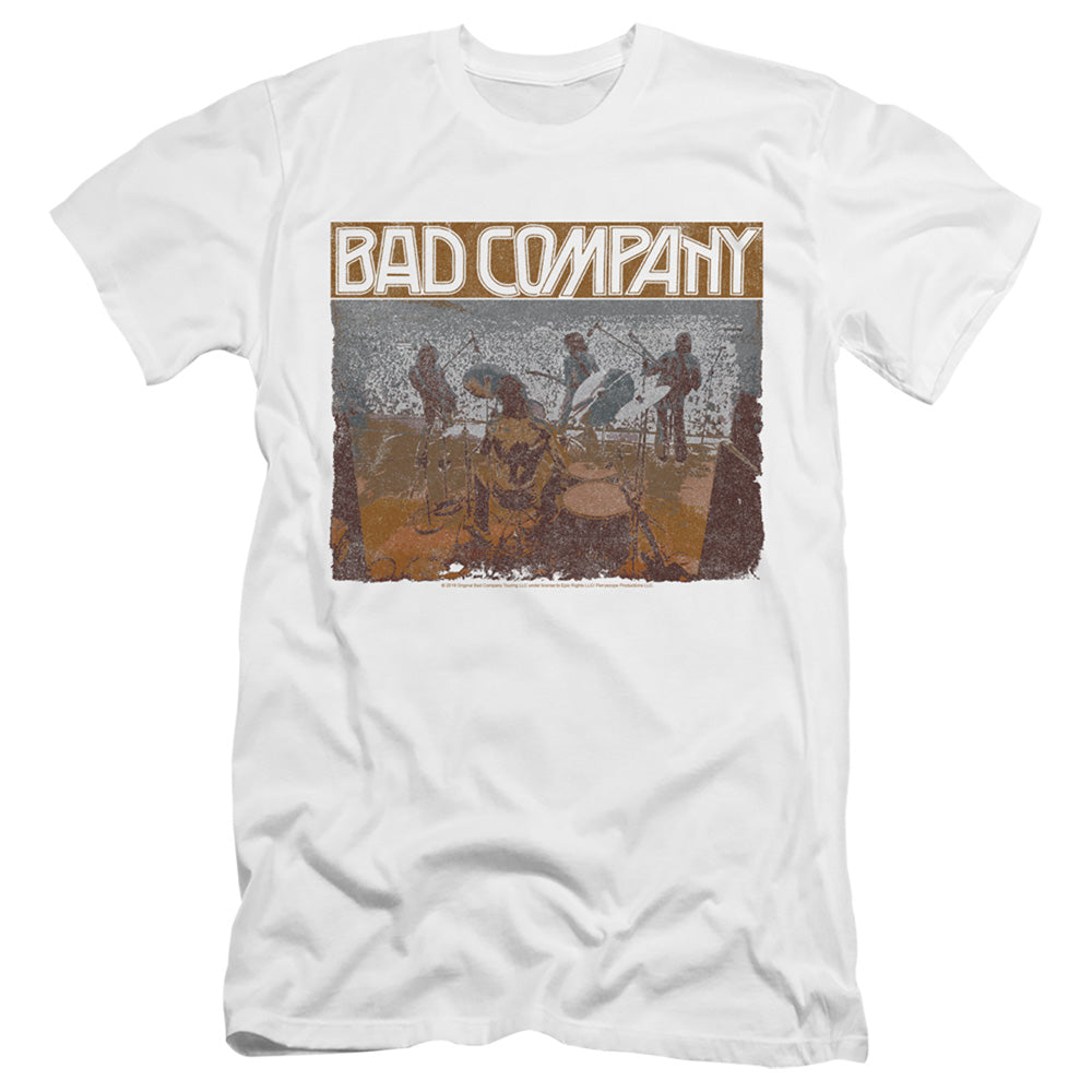 Bad Company Swan Song Premium Bella Canvas Slim Fit Mens T Shirt White