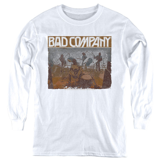 Bad Company Swan Song Long Sleeve Kids Youth T Shirt White