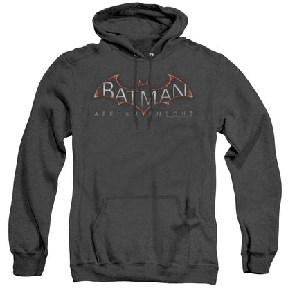 Batman Arkham Knight Logo Mens Heather Hoodie Black Officially Licensed