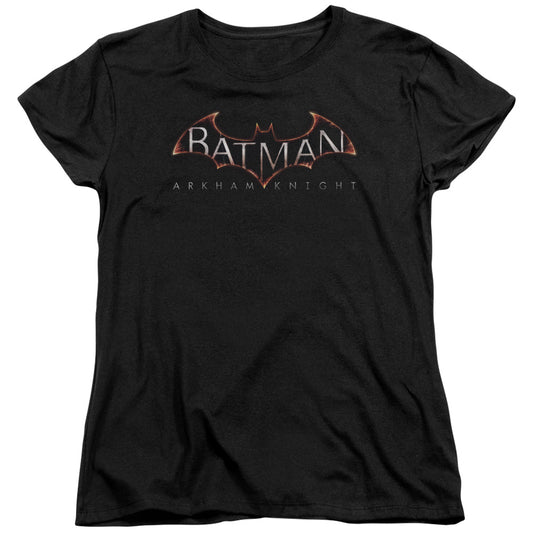 Batman Arkham Knight Logo Womens T Shirt Black