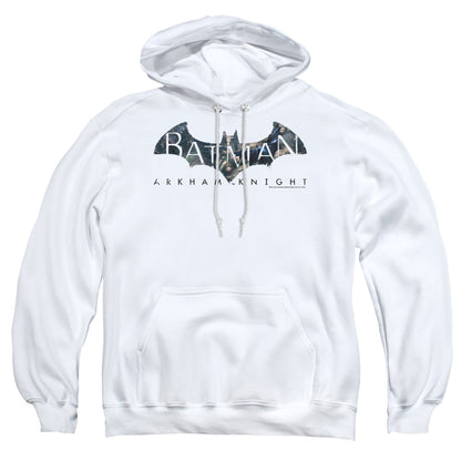 Batman Arkham Knight Descending Logo Mens Hoodie White Officially Licensed