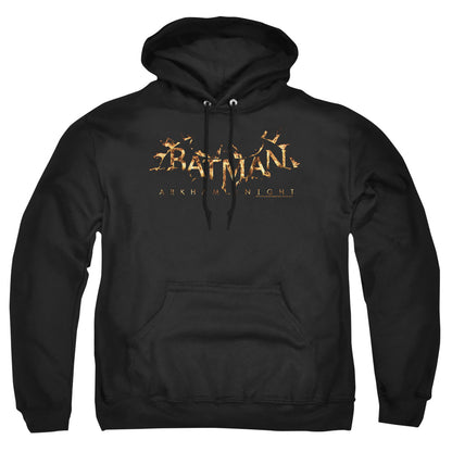 Batman Arkham Knight Ak Flame Logo Mens Hoodie Black Officially Licensed