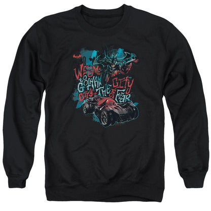 Batman Arkham Knight City Of Fear Mens Crewneck Sweatshirt Black