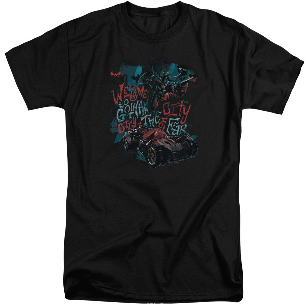 Batman Arkham Knight City Of Fear Mens Tall T Shirt Black