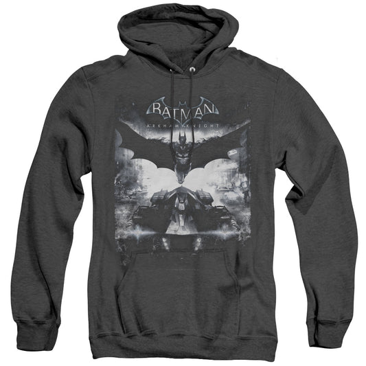 Batman Arkham Knight Forward Force Mens Heather Hoodie Black Officially Licensed