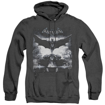 Batman Arkham Knight Forward Force Mens Heather Hoodie Black Officially Licensed