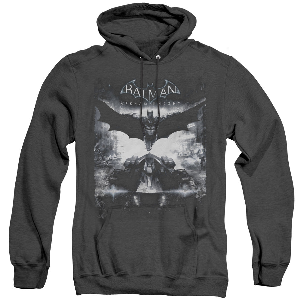 Batman Arkham Knight Forward Force Mens Heather Hoodie Black Officially Licensed