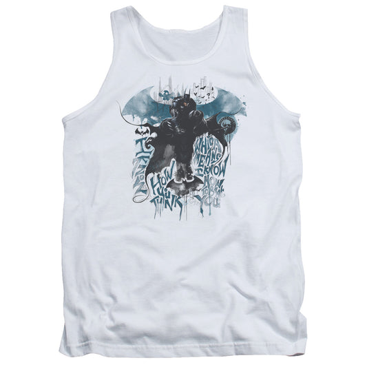 Batman Arkham Knight I Know Mens Tank Top Shirt White