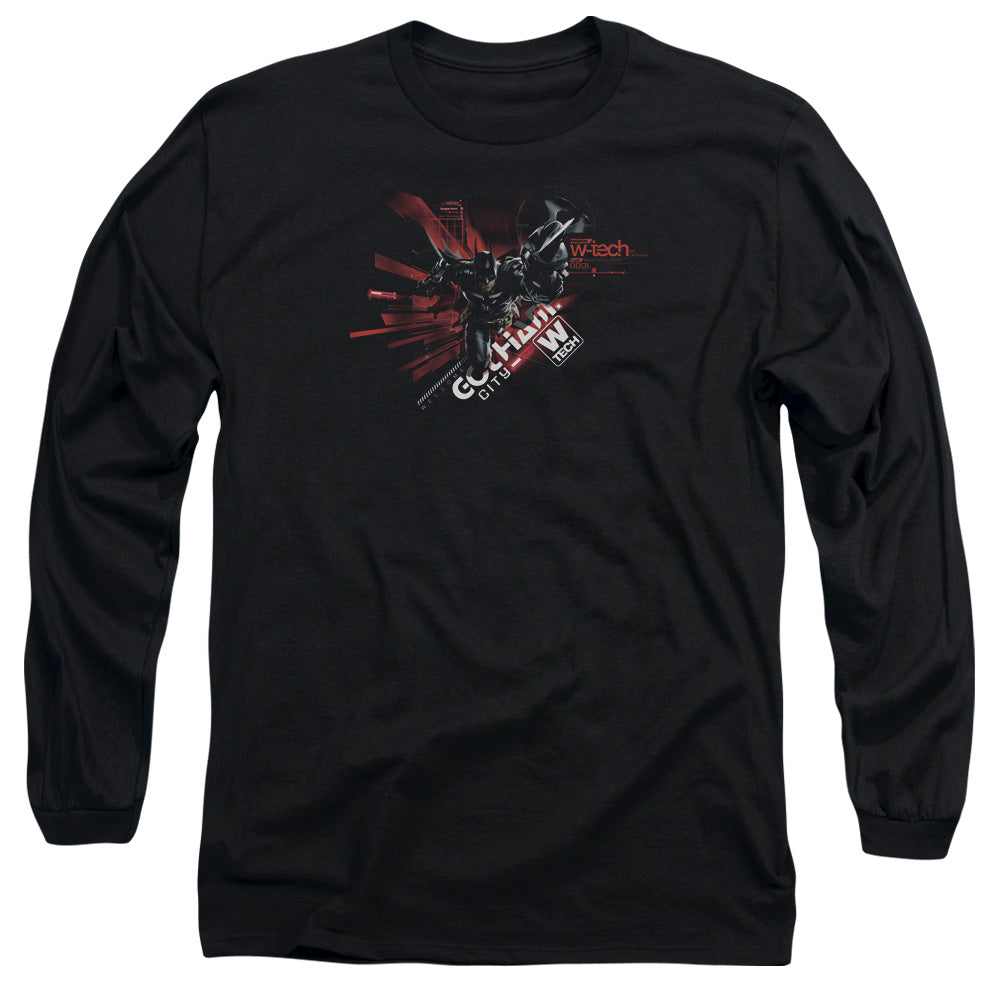 Batman Arkham Knight Ak Tech Mens Long Sleeve Shirt Black