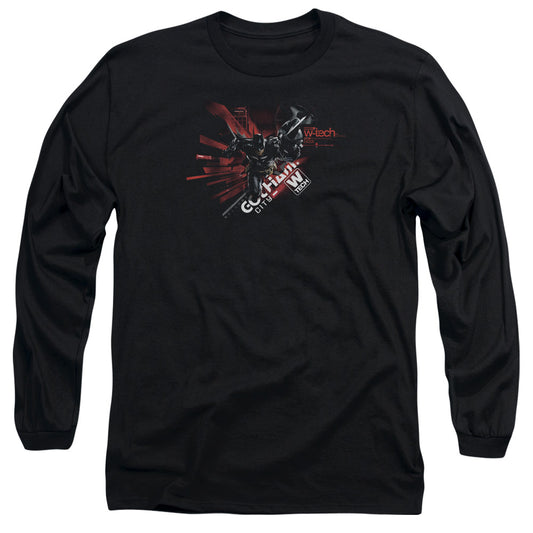 Batman Arkham Knight Ak Tech Mens Long Sleeve Shirt Black