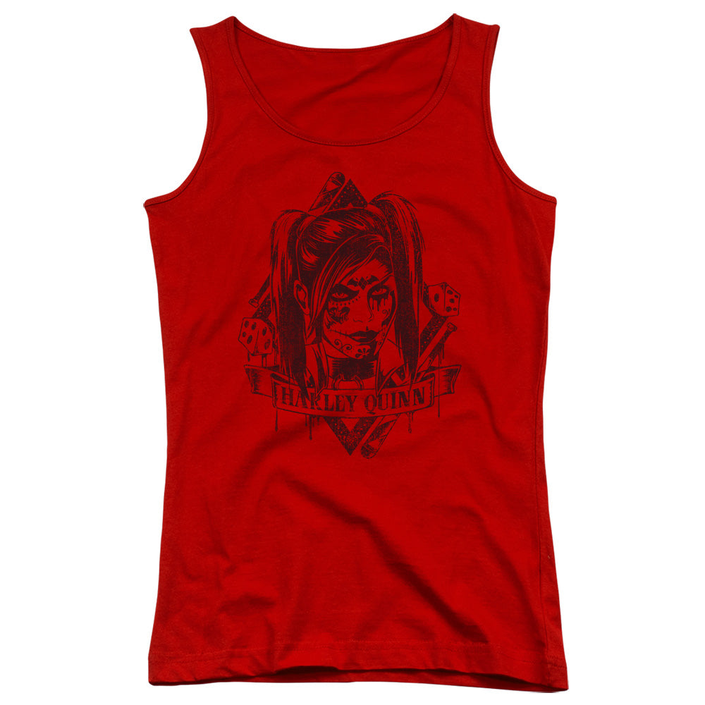 Batman Arkham Knight Diamond Womens Tank Top Shirt Red