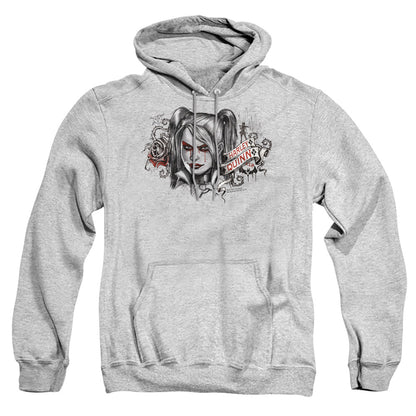 Batman Arkham Knight Hq Sketch Mens Hoodie Athletic Heather Officially Licensed