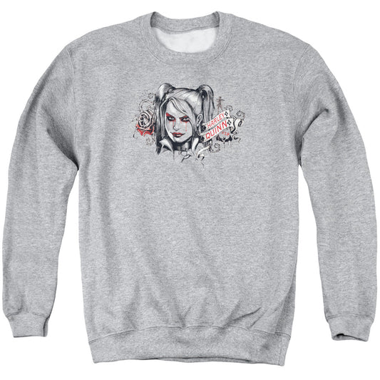 Batman Arkham Knight Hq Sketch Mens Crewneck Sweatshirt Athletic Heather