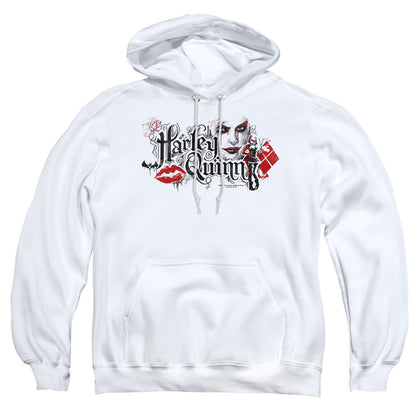 Batman Arkham Knight Lips Mens Hoodie White Officially Licensed
