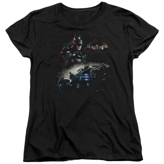 Batman Arkham Knight Knight Rider Womens T Shirt Black